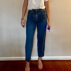 True blue denim moms fit Abercrombie jeans